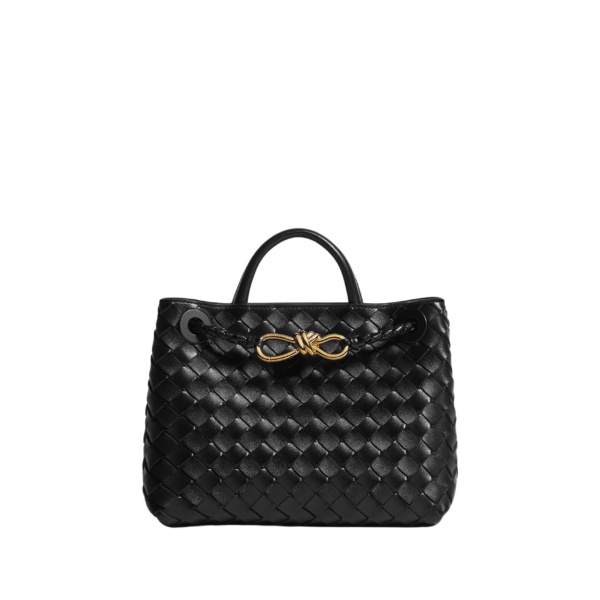 Khaite Women's Small Andiamo in Black - Black Totes & Top-Handle Bags - The Lotus Tote Bag - Shop at Coveti
