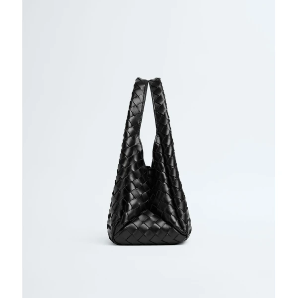 Khaite Women's Small Campana in Black - Black Shoulder & Crossbody Bags - The Lotus Tote Bag - Shop at Coveti