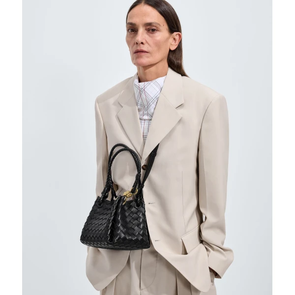 Khaite Women's Small Parachute in Black - Black Shoulder & Crossbody Bags - The Lotus Tote Bag - Shop at Coveti