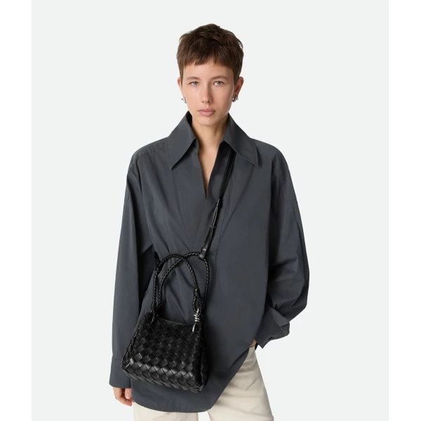 Khaite Women's Small Parachute in Black - Black Shoulder & Crossbody Bags - The Lotus Tote Bag - Shop at Coveti
