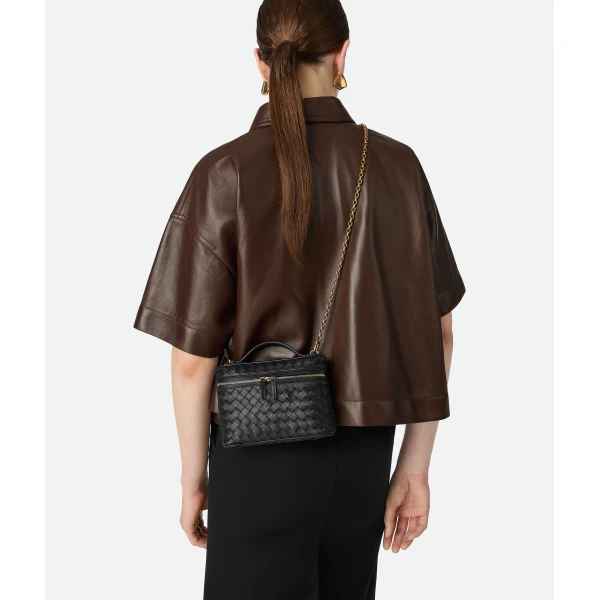 Khaite Women's Small Soft Vanity in Black - Black Clutch Bags - The Lotus Tote Bag - Shop at Coveti