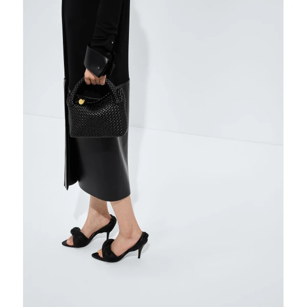 Khaite Women's Small Tosca in Black - Black Shoulder & Crossbody Bags - The Lotus Tote Bag - Shop at Coveti