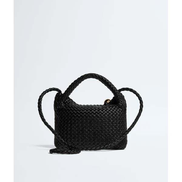 Khaite Women's Small Tosca in Black - Black Shoulder & Crossbody Bags - The Lotus Tote Bag - Shop at Coveti