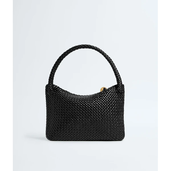 Khaite Women's Tosca in Black - Black Shoulder & Crossbody Bags - The Lotus Tote Bag - Shop at Coveti