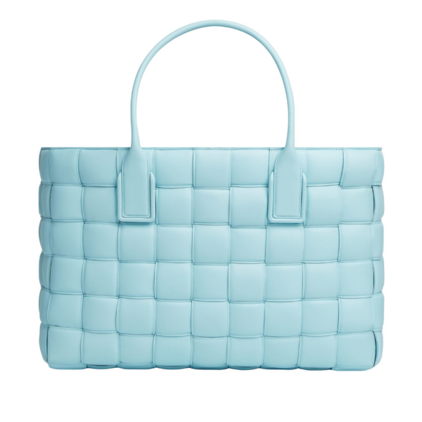 Khaite Tote Bag in Topazio - Blue Totes & Top-Handle Bags - The Lotus Tote Bag - Shop at Coveti