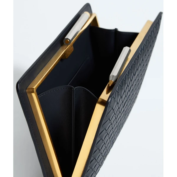 Khaite Women's Agenda Clutch in Midnight - Blue Clutch Bags - The Lotus Tote Bag - Shop at Coveti