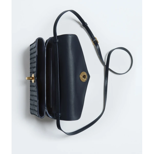 Khaite Women's Knot Lock in Midnight - Blue Clutch Bags - The Lotus Tote Bag - Shop at Coveti