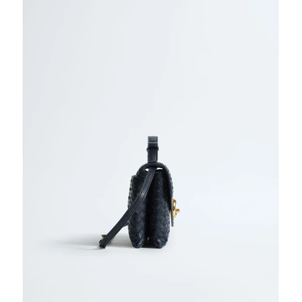 Khaite Women's Knot Lock in Midnight - Blue Clutch Bags - The Lotus Tote Bag - Shop at Coveti