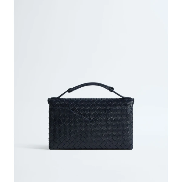 Khaite Women's Knot Lock in Midnight - Blue Clutch Bags - The Lotus Tote Bag - Shop at Coveti