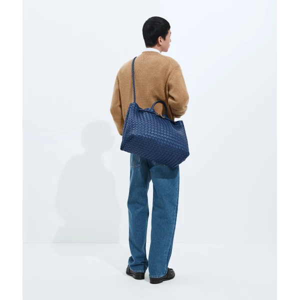 Khaite Women's Large Andiamo in Blue venezia - Blue Totes & Top-Handle Bags - The Lotus Tote Bag - Shop at Coveti