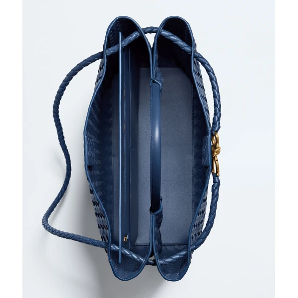Khaite Women's Large Andiamo in Blue venezia - Blue Totes & Top-Handle Bags - The Lotus Tote Bag - Shop at Coveti