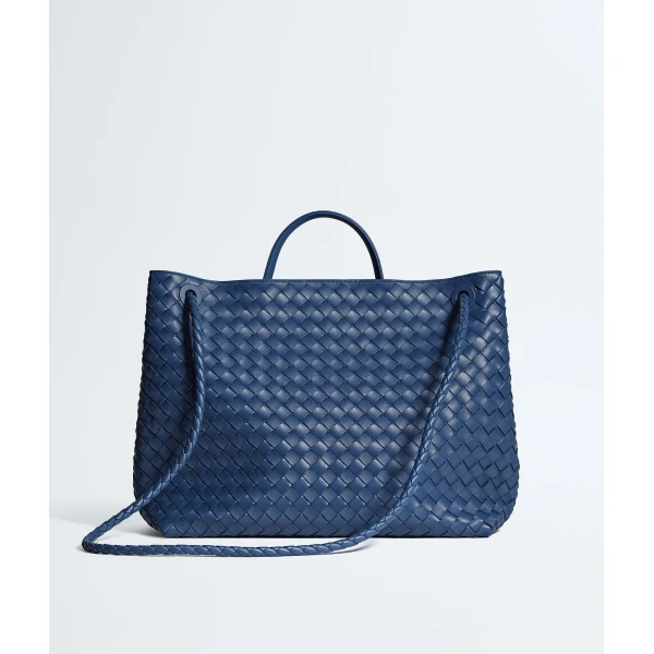 Khaite Women's Large Andiamo in Blue venezia - Blue Totes & Top-Handle Bags - The Lotus Tote Bag - Shop at Coveti