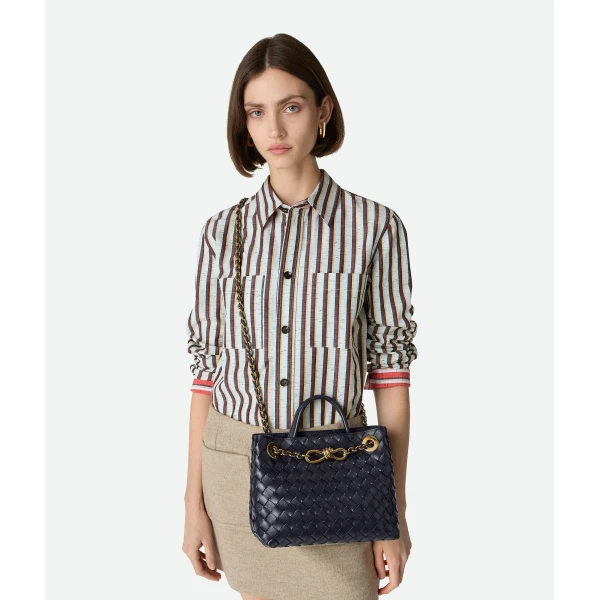 Khaite Women's Small Andiamo Chain in Nocturnal - Blue Shoulder & Crossbody Bags - The Lotus Tote Bag - Shop at Coveti