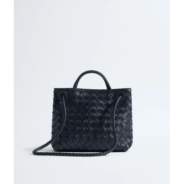 Khaite Women's Small Andiamo in Midnight - Blue Totes & Top-Handle Bags - The Lotus Tote Bag - Shop at Coveti