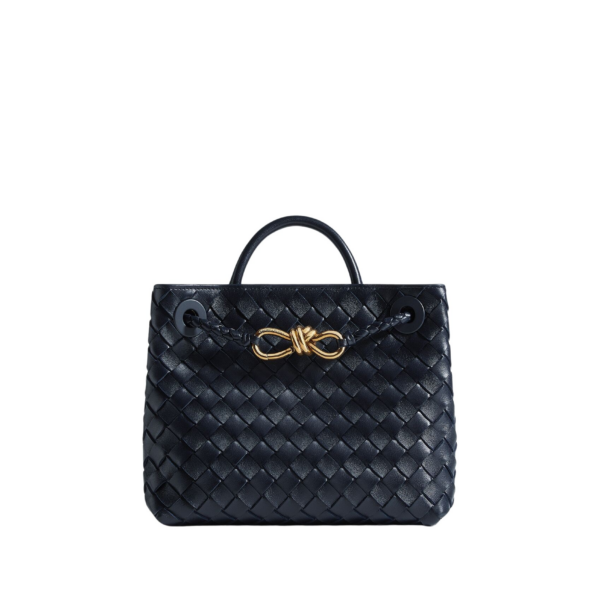 Khaite Women's Small Andiamo in Midnight - Blue Totes & Top-Handle Bags - The Lotus Tote Bag - Shop at Coveti