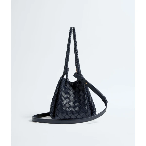 Khaite Women's Small Parachute in Midnight - Blue Shoulder & Crossbody Bags - The Lotus Tote Bag - Shop at Coveti