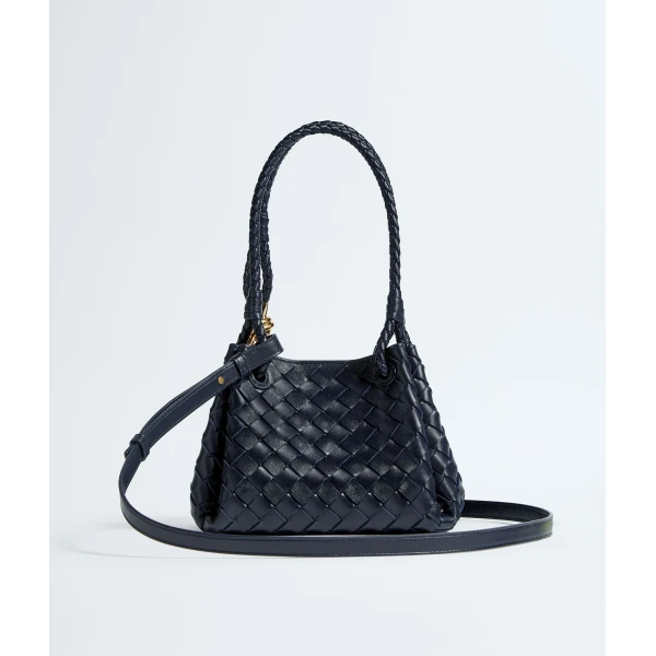 Khaite Women's Small Parachute in Midnight - Blue Shoulder & Crossbody Bags - The Lotus Tote Bag - Shop at Coveti