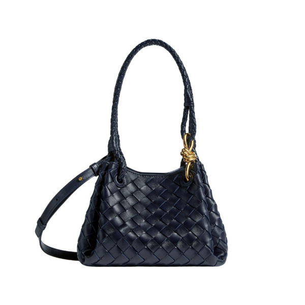 Khaite Women's Small Parachute in Midnight - Blue Shoulder & Crossbody Bags - The Lotus Tote Bag - Shop at Coveti