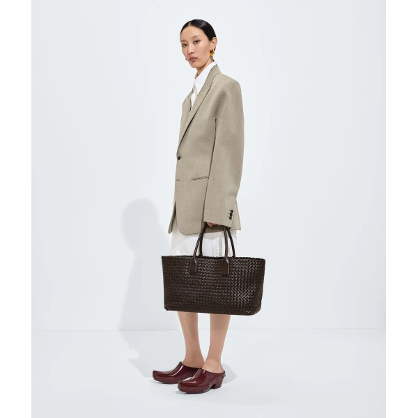 Khaite Cabat in Fondant - Brown Totes & Top-Handle Bags - The Lotus Tote Bag - Shop at Coveti