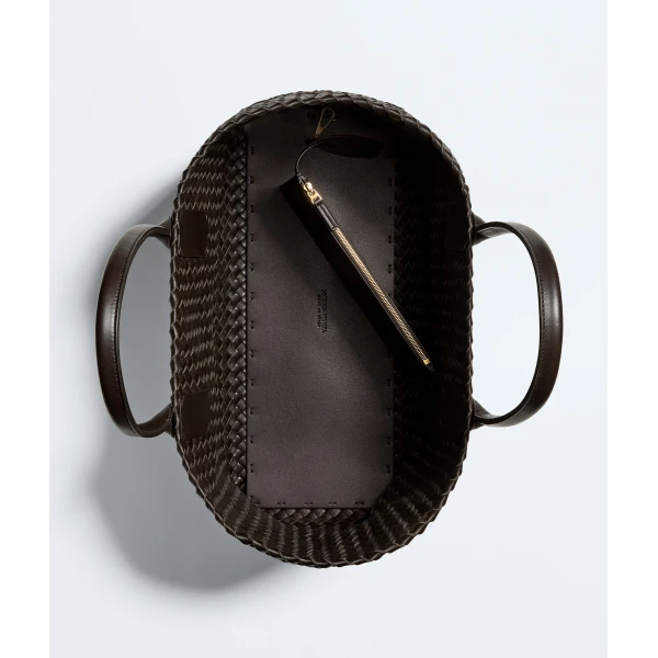 Khaite Cabat in Fondant - Brown Totes & Top-Handle Bags - The Lotus Tote Bag - Shop at Coveti