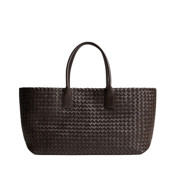 Khaite Cabat in Fondant - Brown Totes & Top-Handle Bags - The Lotus Tote Bag - Shop at Coveti
