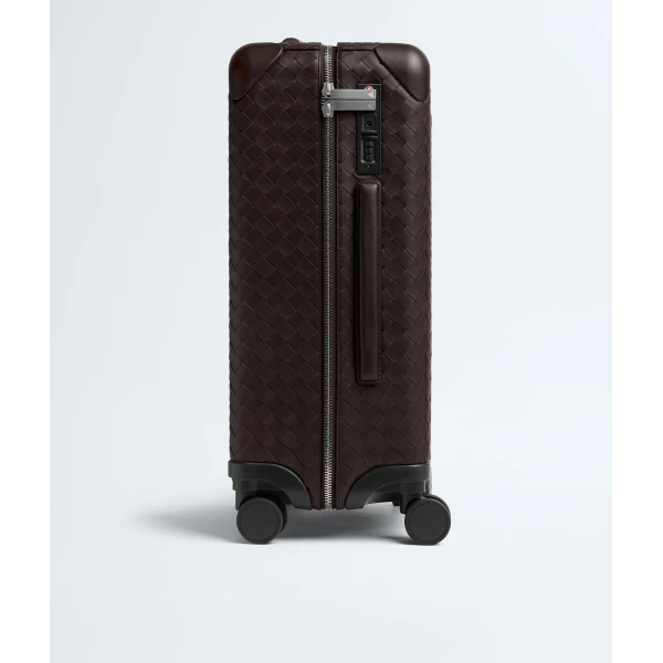 Khaite Odyssey Intrecciato Cabin Suitcase in Fondant - Brown  - The Lotus Tote Bag - Shop at Coveti