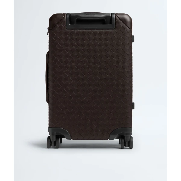 Khaite Odyssey Intrecciato Cabin Suitcase in Fondant - Brown  - The Lotus Tote Bag - Shop at Coveti