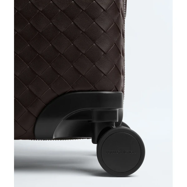 Khaite Odyssey Intrecciato Cabin Suitcase in Fondant - Brown  - The Lotus Tote Bag - Shop at Coveti