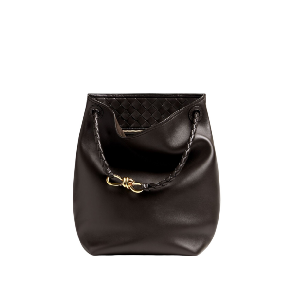 Khaite Women's Andiamo Bucket in Fondant - Brown Bucket Bags - The Lotus Tote Bag - Shop at Coveti