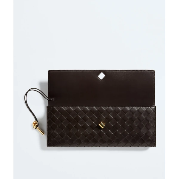Khaite Women's Andiamo Clutch in Fondant - Brown Clutch Bags - The Lotus Tote Bag - Shop at Coveti