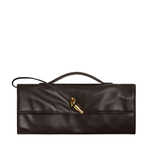 Khaite Women's Andiamo Clutch in Fondant - Brown Clutch Bags - The Lotus Tote Bag - Shop at Coveti