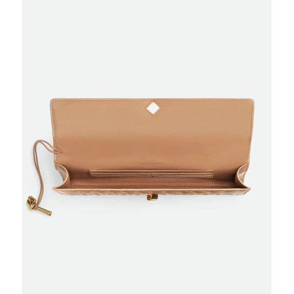 Khaite Women's Andiamo Clutch in Pale brown - Brown Clutch Bags - The Lotus Tote Bag - Shop at Coveti