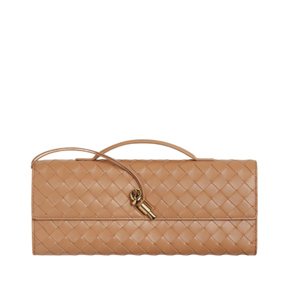 Khaite Women's Andiamo Clutch in Pale brown - Brown Clutch Bags - The Lotus Tote Bag - Shop at Coveti