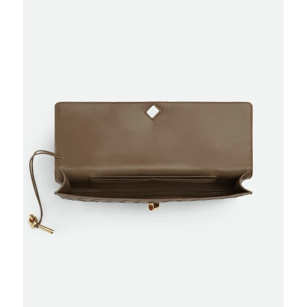 Khaite Women's Andiamo Clutch in Pinecone - Brown Clutch Bags - The Lotus Tote Bag - Shop at Coveti
