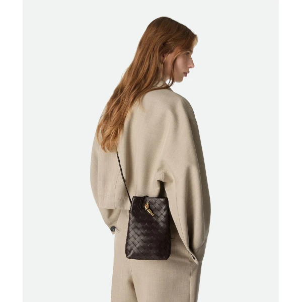 Khaite Women's Andiamo Phone Pouch in Fondant - Brown Mini Bags - The Lotus Tote Bag - Shop at Coveti