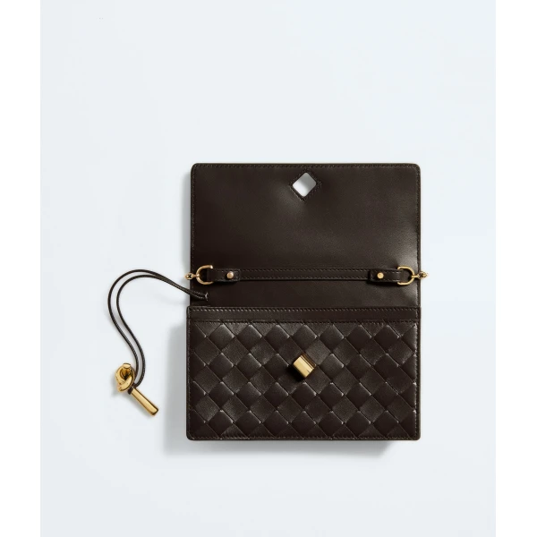 Khaite Women's Andiamo Pouch On Chain in Fondant - Brown Shoulder & Crossbody Bags - The Lotus Tote Bag - Shop at Coveti