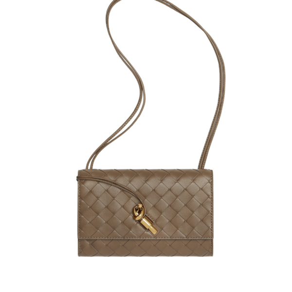 Khaite Women's Andiamo Pouch On Strap in Pinecone - Brown Shoulder & Crossbody Bags - The Lotus Tote Bag - Shop at Coveti