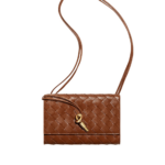 Khaite Women's Andiamo Pouch on Strap in Tannin - Brown Shoulder & Crossbody Bags - The Lotus Tote Bag - Shop at Coveti