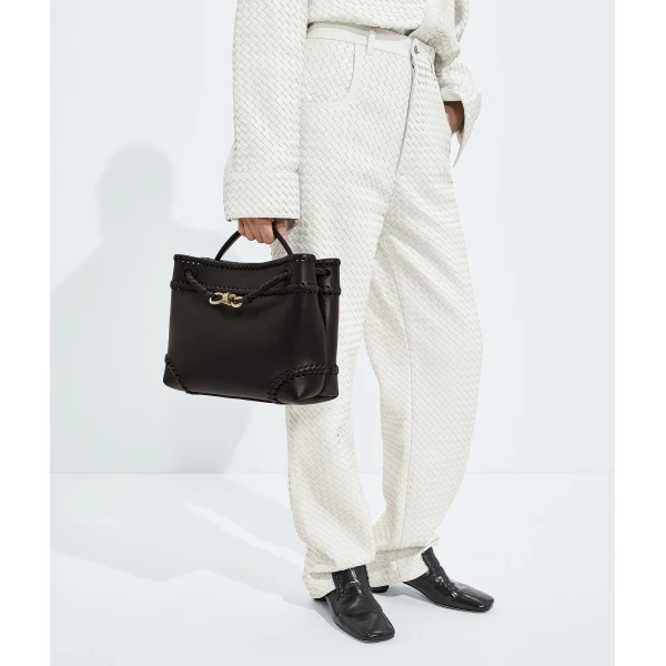 Khaite Women's Andiamo in Espresso - Brown Totes & Top-Handle Bags - The Lotus Tote Bag - Shop at Coveti