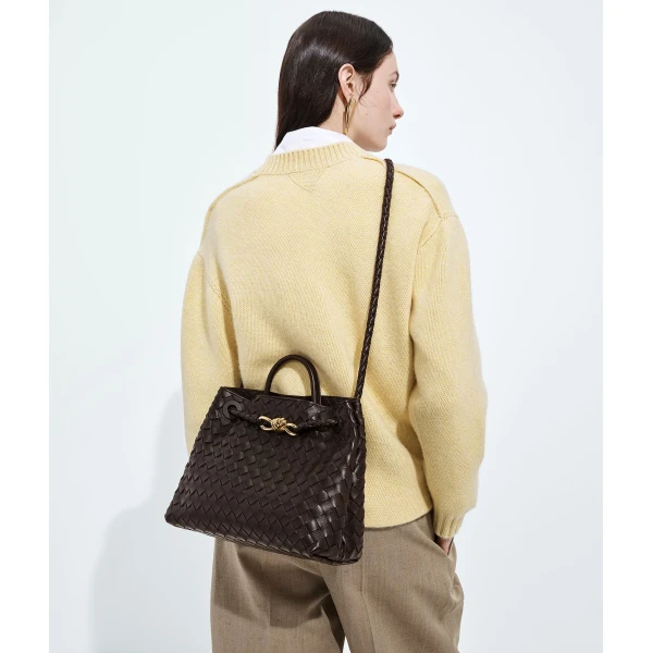Khaite Women's Andiamo in Fondant - Brown Totes & Top-Handle Bags - The Lotus Tote Bag - Shop at Coveti