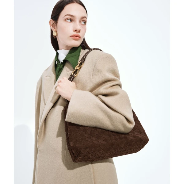Khaite Women's Andiamo in Fondant - Brown Totes & Top-Handle Bags - The Lotus Tote Bag - Shop at Coveti