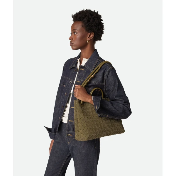 Khaite Women's Andiamo in Mud - Brown Totes & Top-Handle Bags - The Lotus Tote Bag - Shop at Coveti