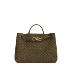 Khaite Women's Andiamo in Mud - Brown Totes & Top-Handle Bags - The Lotus Tote Bag - Shop at Coveti