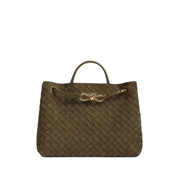 Khaite Women's Andiamo in Mud - Brown Totes & Top-Handle Bags - The Lotus Tote Bag - Shop at Coveti
