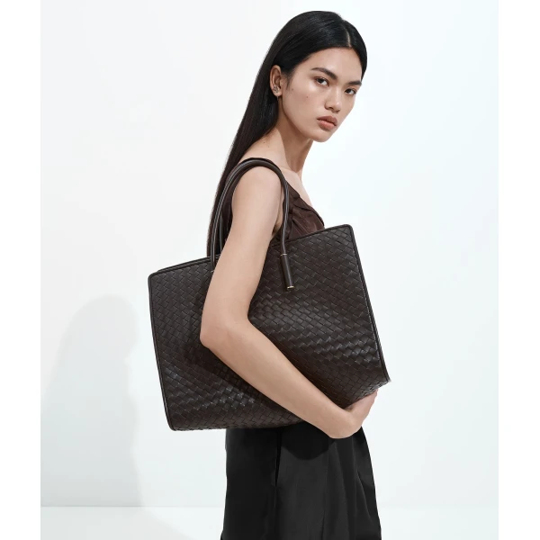 Khaite Women's Barbara Tote in Espresso - Brown Totes & Top-Handle Bags - The Lotus Tote Bag - Shop at Coveti