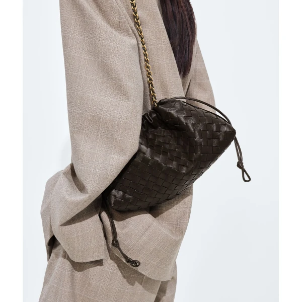 Khaite Women's Dustbag Notte in Fondant - Brown Shoulder & Crossbody Bags - The Lotus Tote Bag - Shop at Coveti