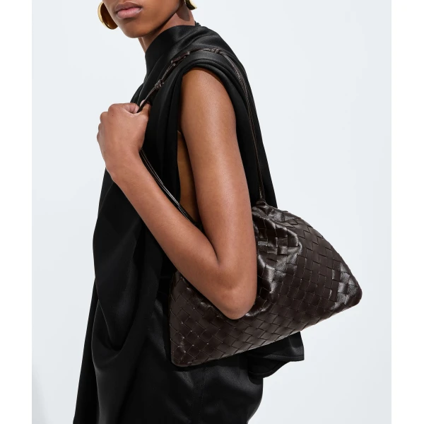 Khaite Women's Dustbag in Fondant - Brown Shoulder & Crossbody Bags - The Lotus Tote Bag - Shop at Coveti