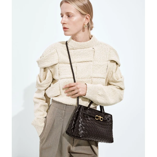 Khaite Women's East-West Andiamo in Fondant - Brown Totes & Top-Handle Bags - The Lotus Tote Bag - Shop at Coveti