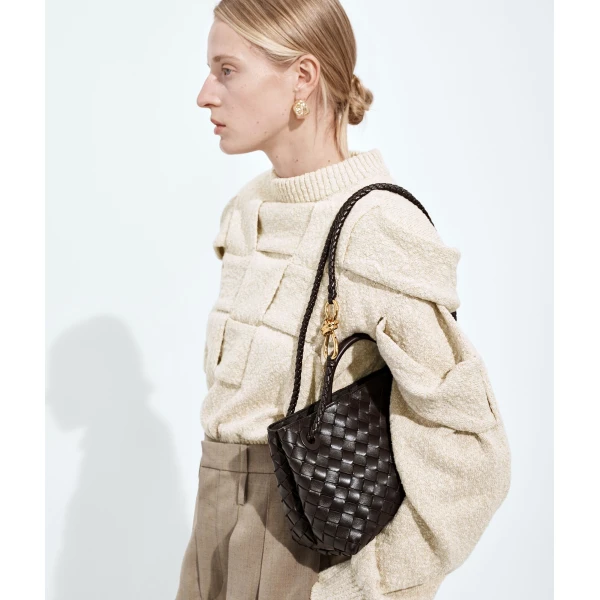 Khaite Women's East-West Andiamo in Fondant - Brown Totes & Top-Handle Bags - The Lotus Tote Bag - Shop at Coveti