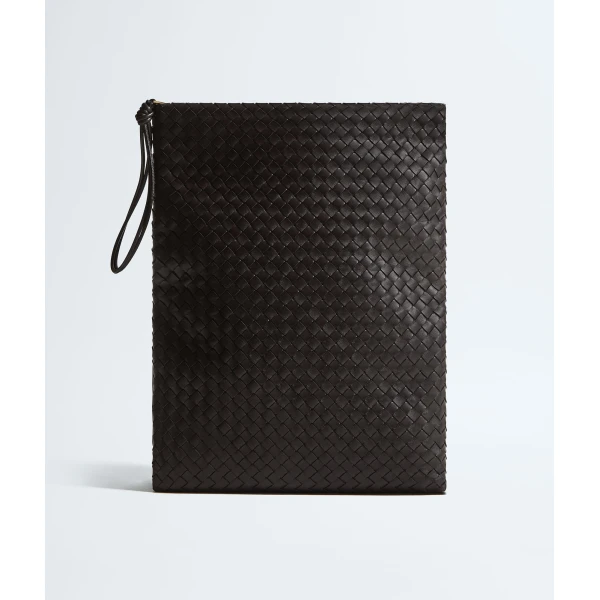 Khaite Women's Giornale Pouch in Espresso - Brown Clutch Bags - The Lotus Tote Bag - Shop at Coveti